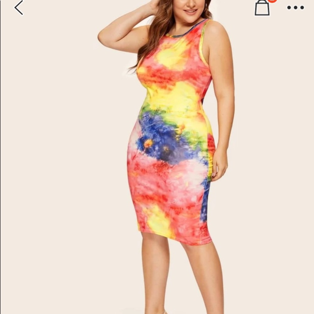 Dress tie dye rainbow